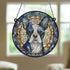 Boston Terrier Stained Glass Effect Suncatcher